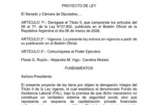 Tras la suspensión judicial, una senadora que apoyó la Reforma Laboral en general presentó un proyecto para derogar el FAL