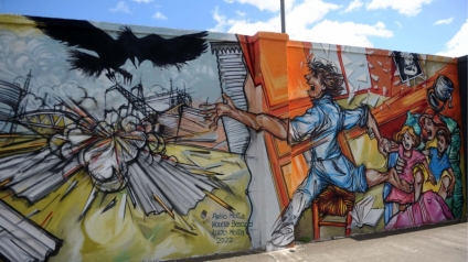 Doce murales denuncian el horror del bombardeo de 1955 sobre Ensenada
