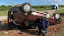 Accidente en la ruta 55: un auto y una camioneta terminaron destrozados, pero los ocupantes resultaron con heridas leves